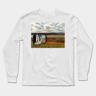 Road trip journey with view of Canadian Prairie in Long View, Alberta,Canada. Long Sleeve T-Shirt